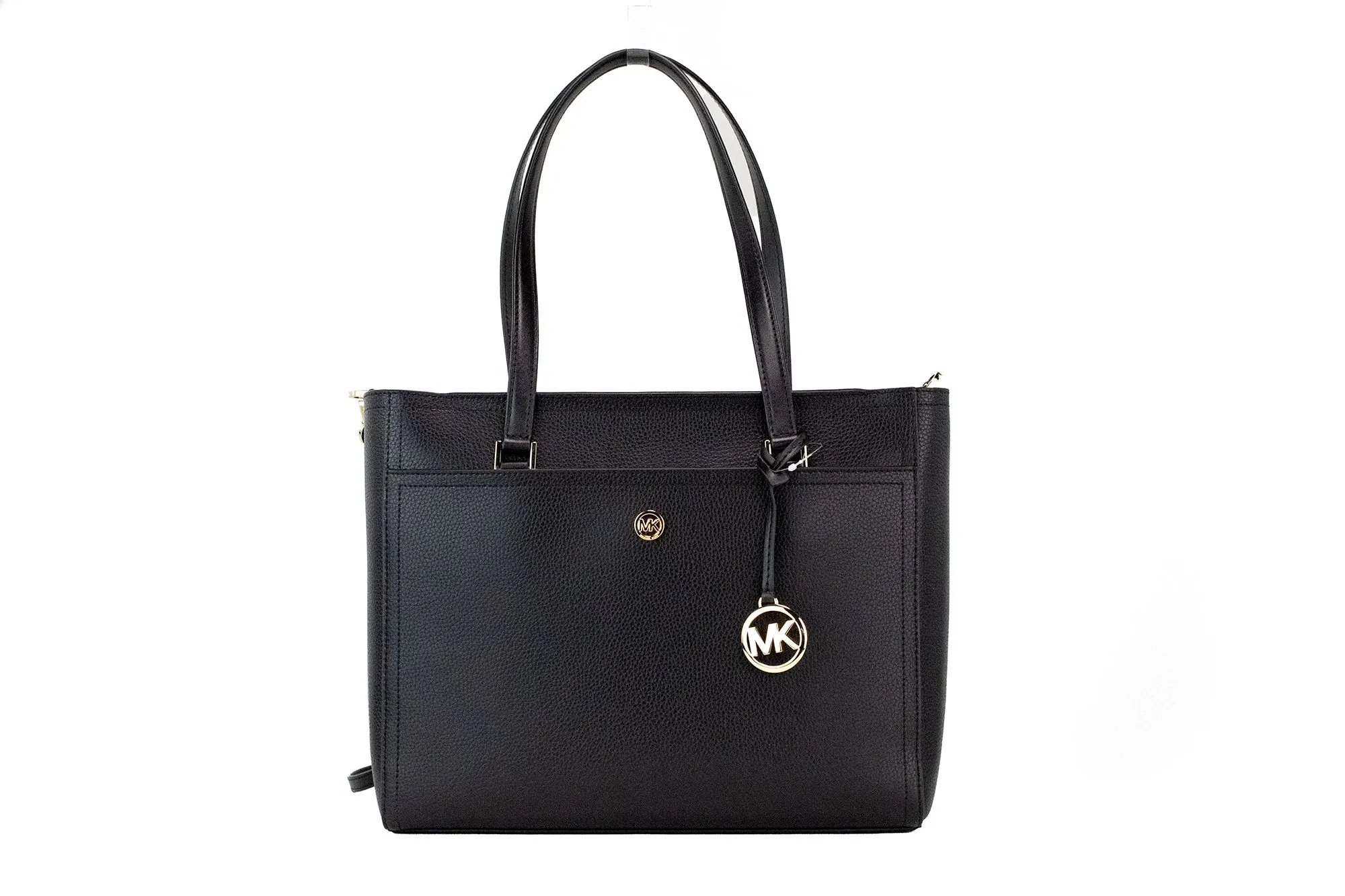 Michael Kors Women's Maisie Large Black Leather 3 in 1 Multifunctional Purse Tote Bag